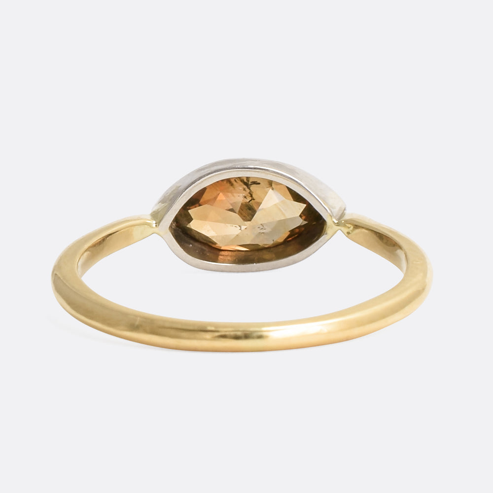 Bespoke .81ct Marquise Cognac Diamond Ring