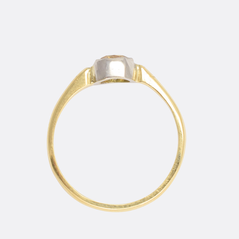 Bespoke Fancy Intense Orangish-Yellow Diamond Solitaire Ring