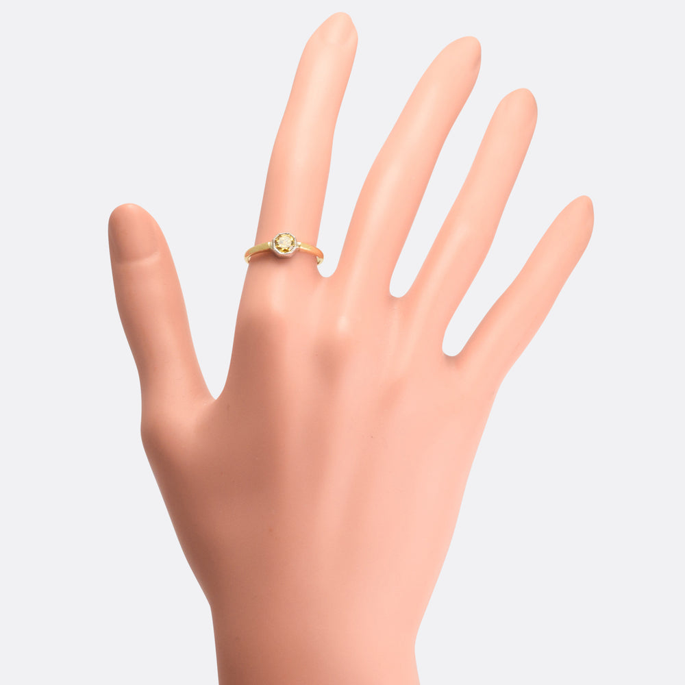 Bespoke Fancy Intense Orangish-Yellow Diamond Solitaire Ring