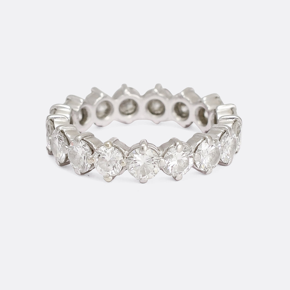 Contemporary 3.4ct Diamond Eternity Ring