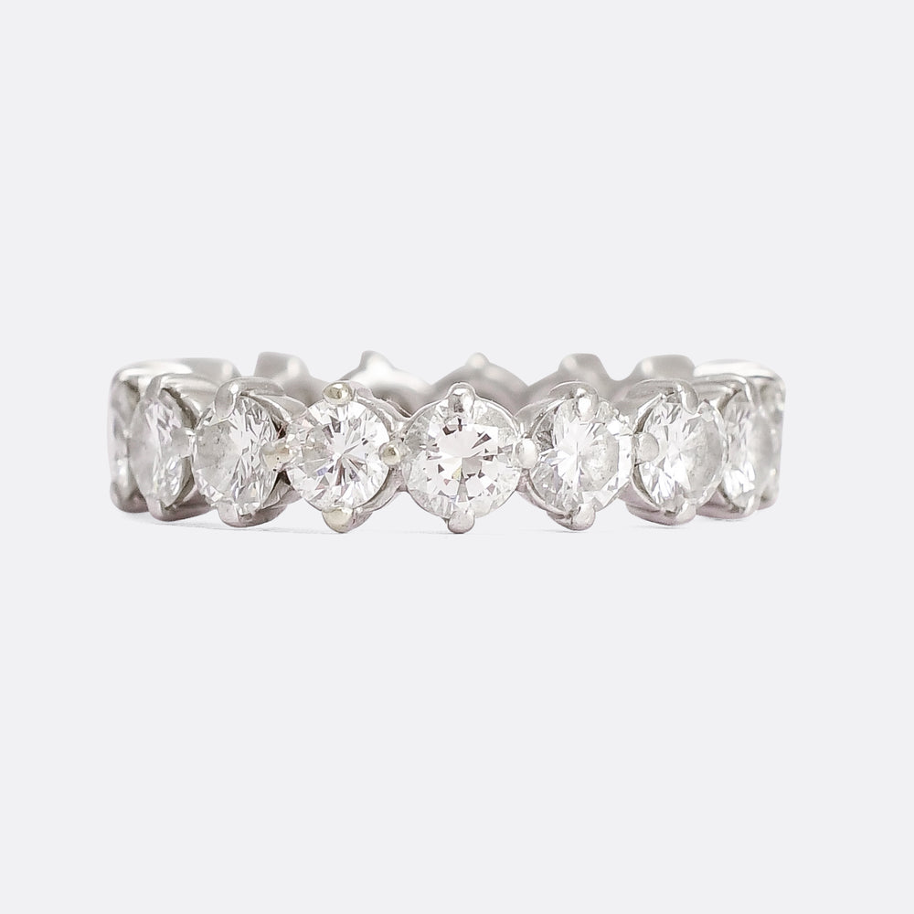 Contemporary 3.4ct Diamond Eternity Ring
