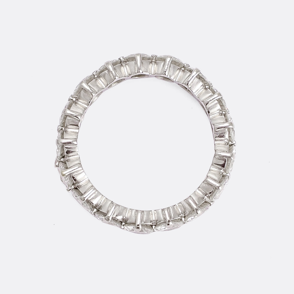 Contemporary 3.4ct Diamond Eternity Ring