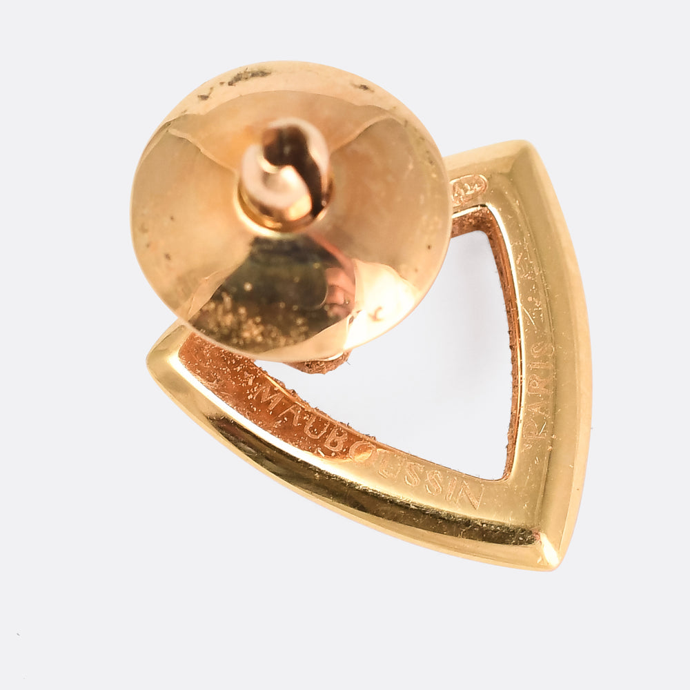 Contemporary Diamond & Rose Gold Mauboussin Cufflinks