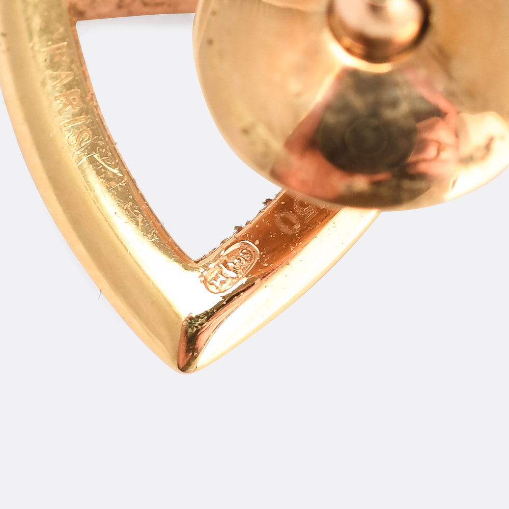 Contemporary Diamond & Rose Gold Mauboussin Cufflinks