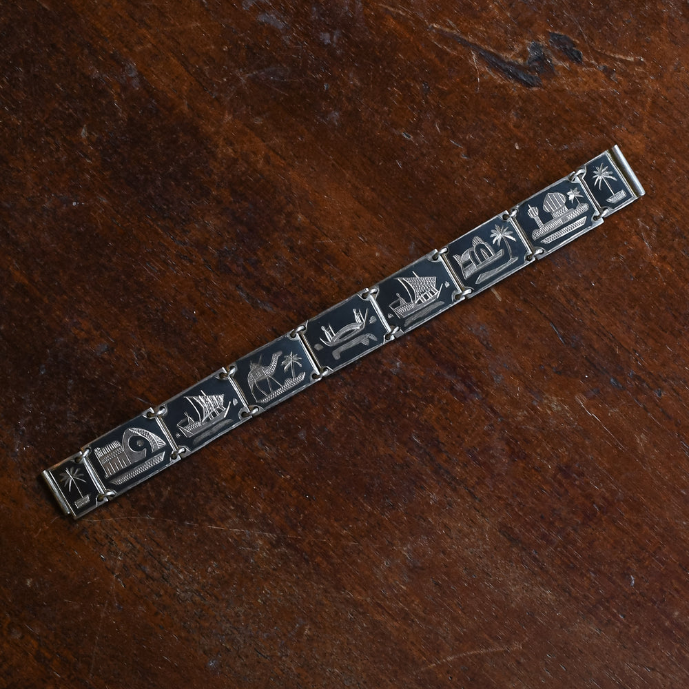 Egyptian Revival Panel Bracelet