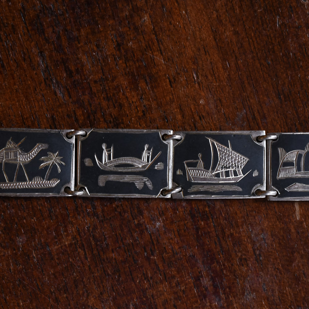 Egyptian Revival Panel Bracelet