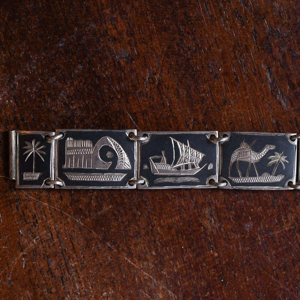 Egyptian Revival Panel Bracelet