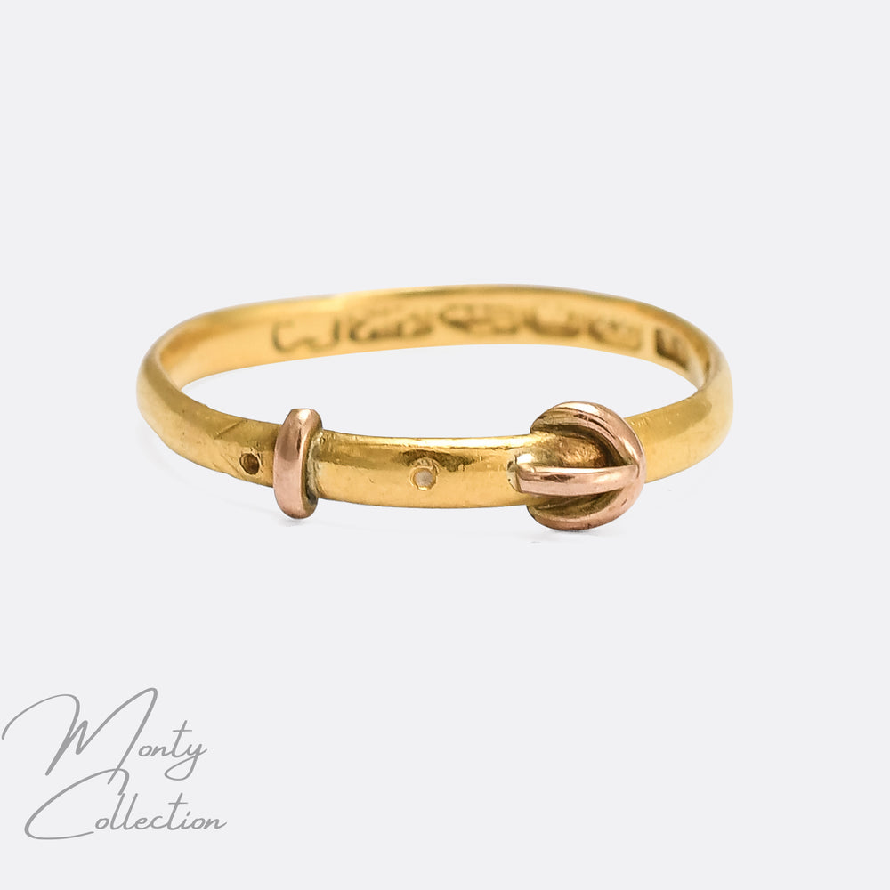 Early Victorian 22k Gold Buckle Ring
