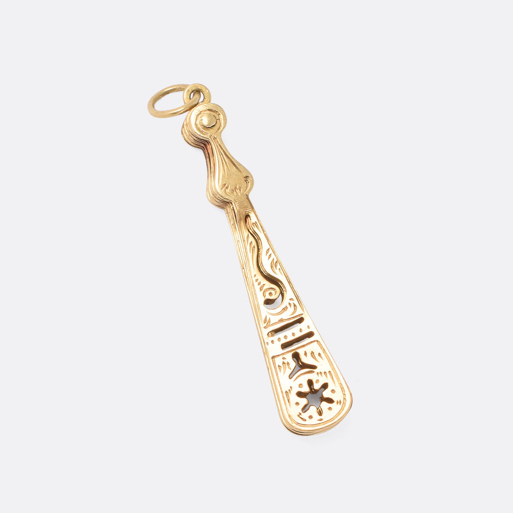 Early Victorian Gold Fan Pendant