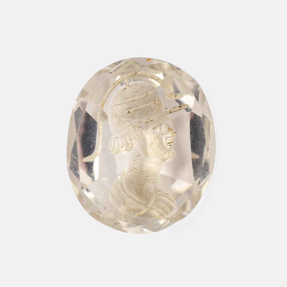 Early Victorian Roman Centurion Rock Crystal Intaglio