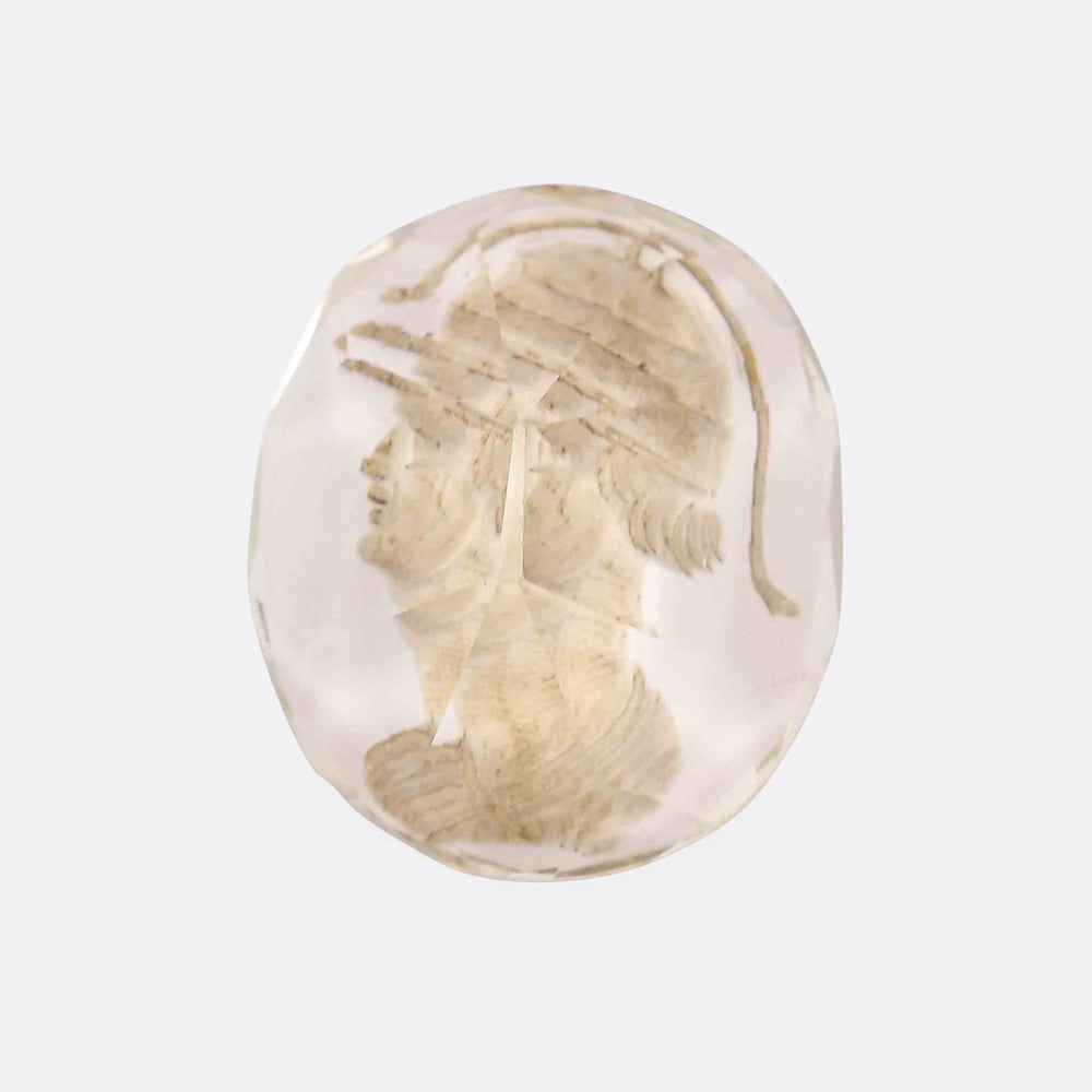Early Victorian Roman Centurion Rock Crystal Intaglio