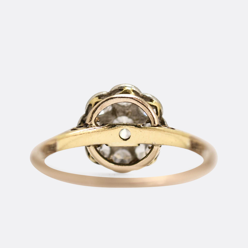 Edwardian Diamond Flower Cluster Ring