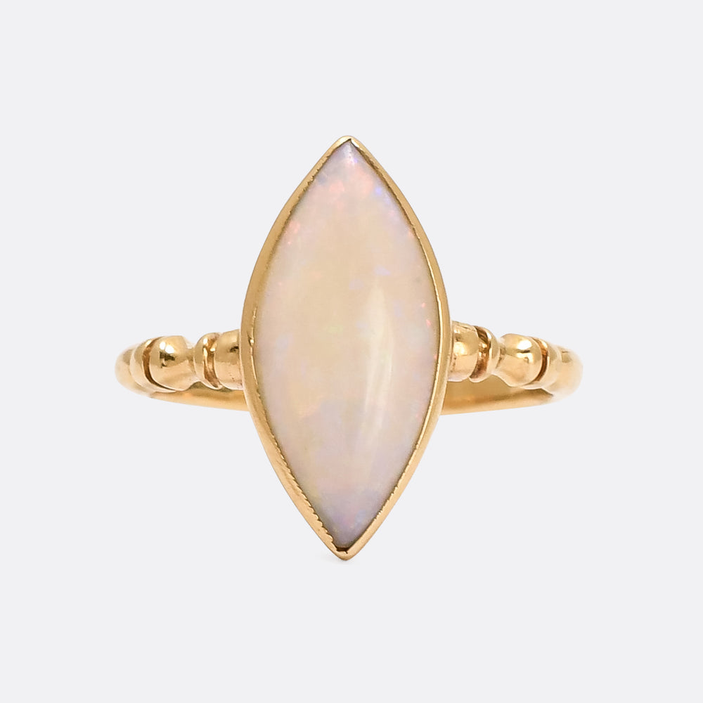 Edwardian Marquise Opal Solitaire Ring
