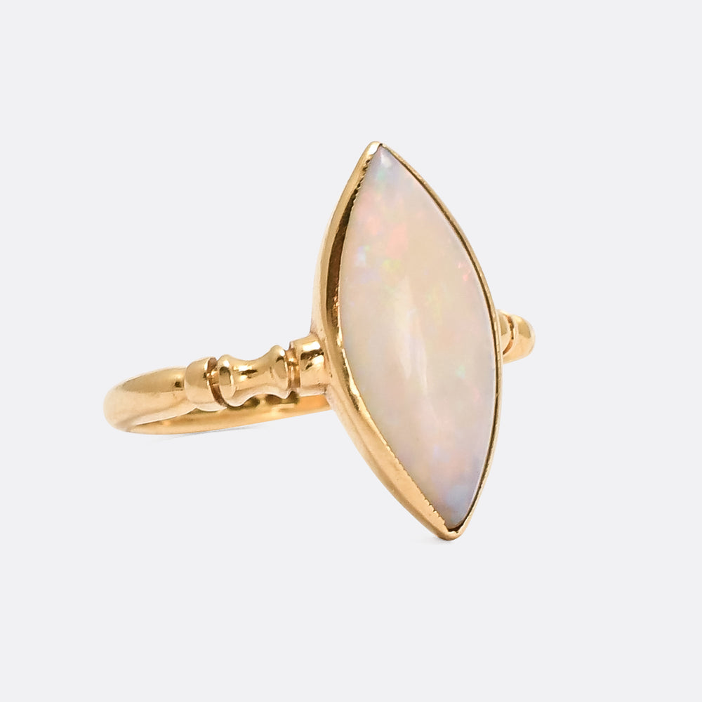 Edwardian Marquise Opal Solitaire Ring