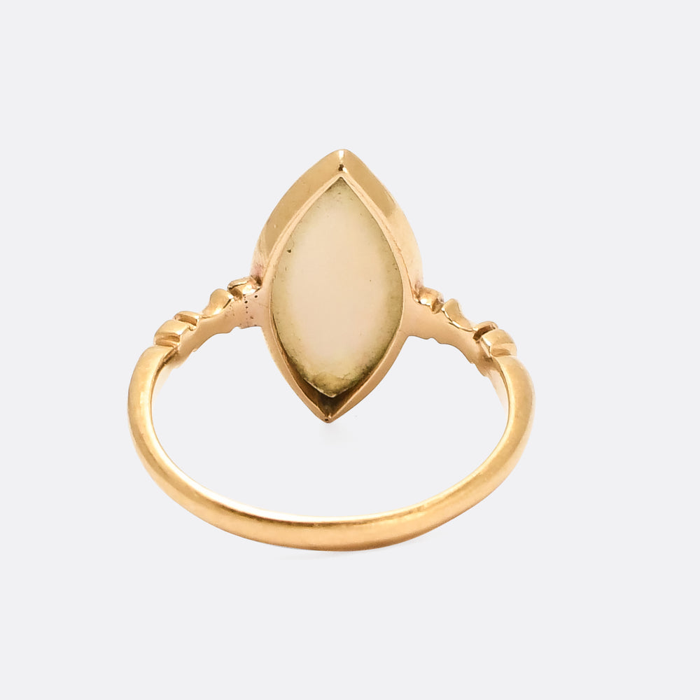 Edwardian Marquise Opal Solitaire Ring