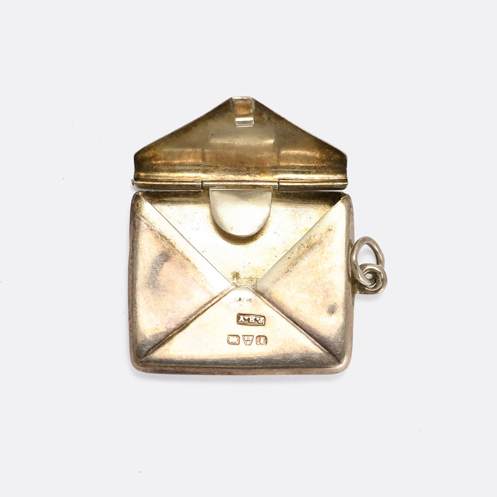 Edwardian Sterling Silver Envelope Pendant