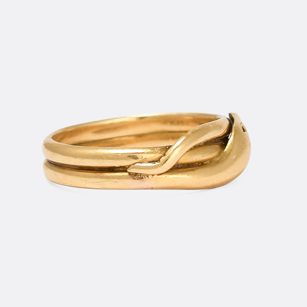Edwardian Streamlined Serpent Ring