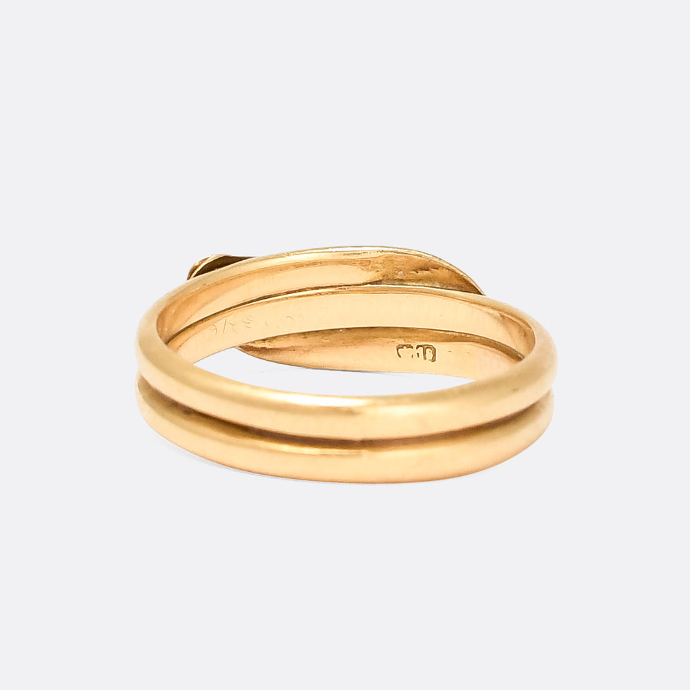 Edwardian Streamlined Serpent Ring