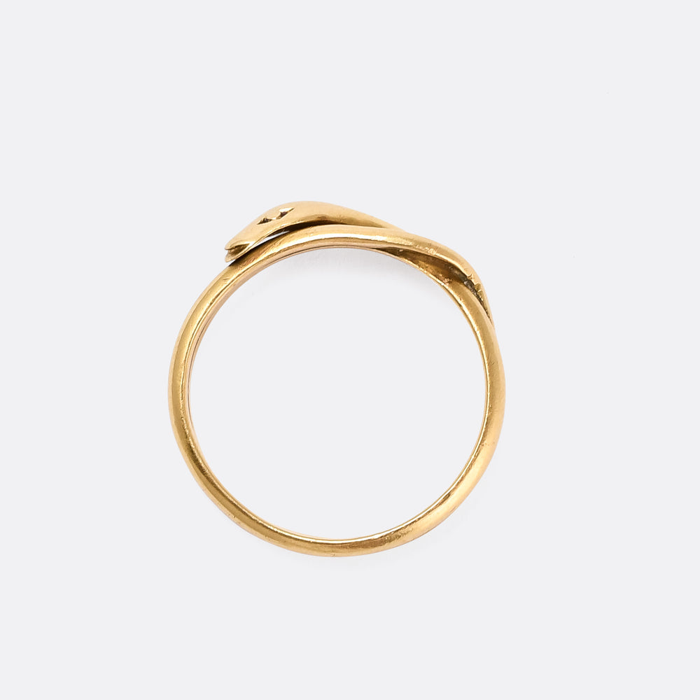 Edwardian Streamlined Serpent Ring