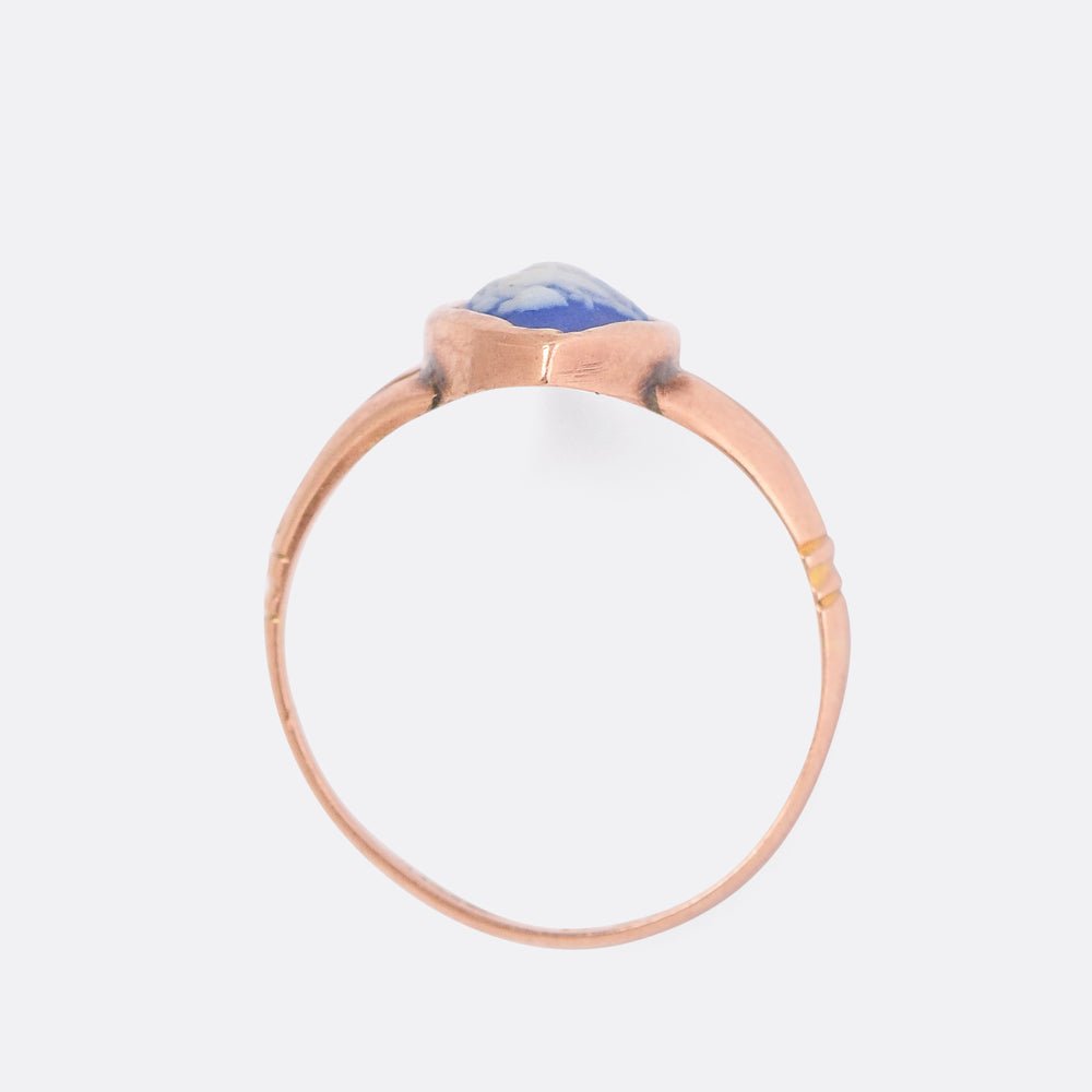 Edwardian Wedgwood Erato Navette Cameo Ring