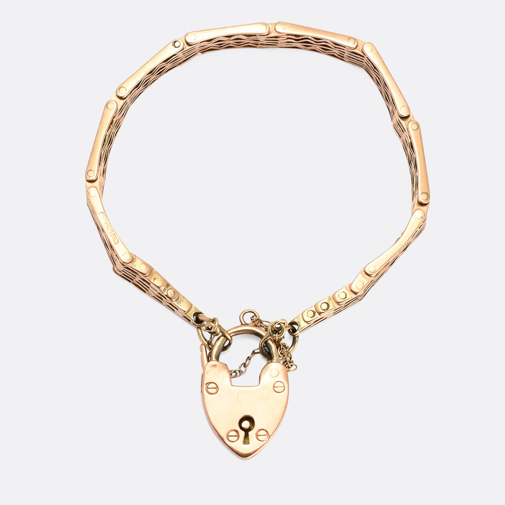 Edwardian Zig-Zag Gate Link Bracelet