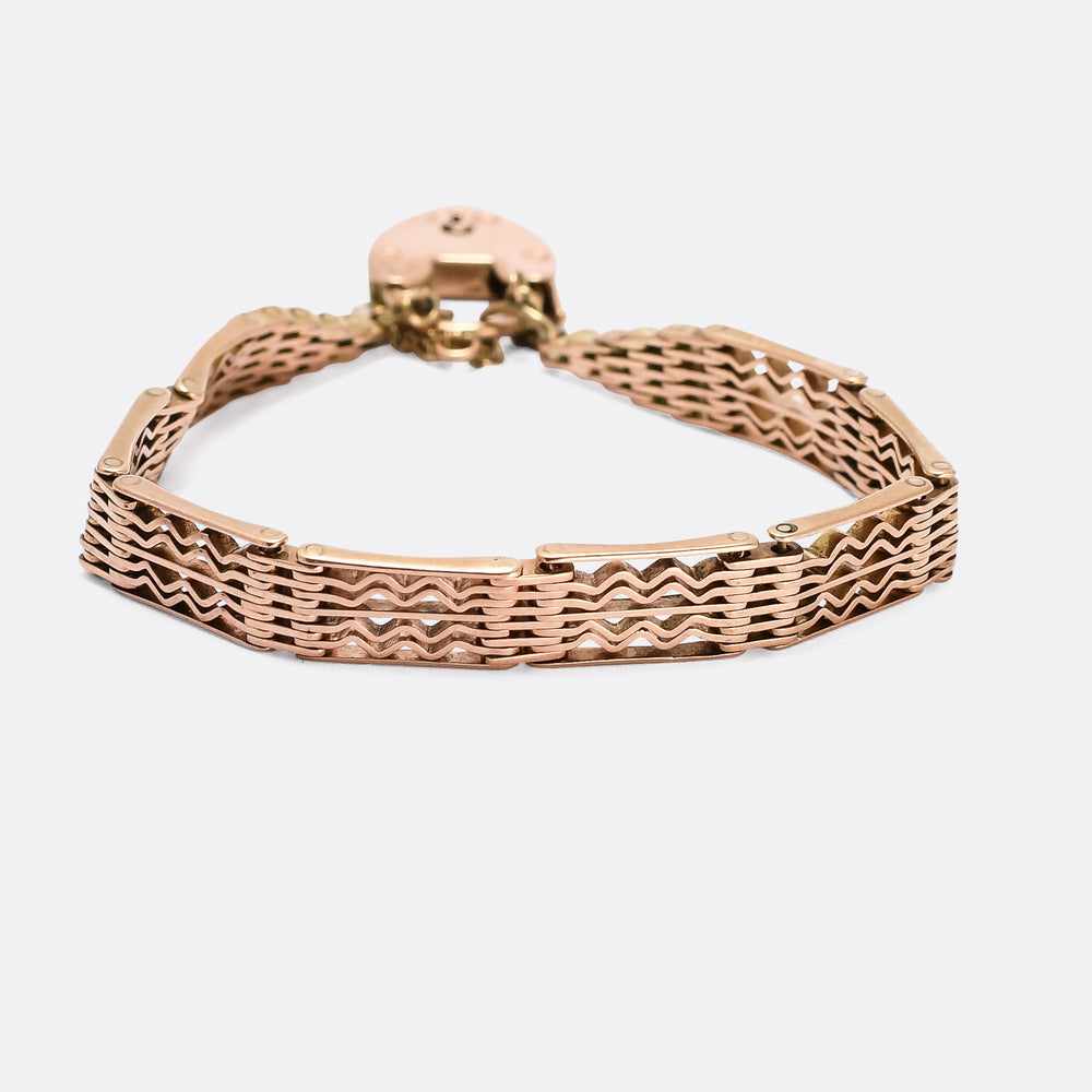 Edwardian Zig-Zag Gate Link Bracelet
