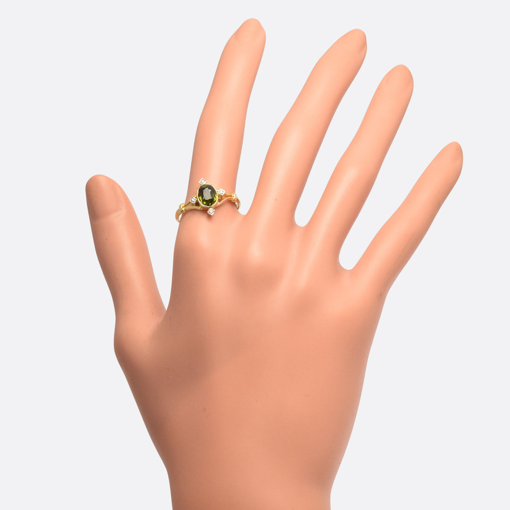 Edwardian Tourmaline Compass Point Ring