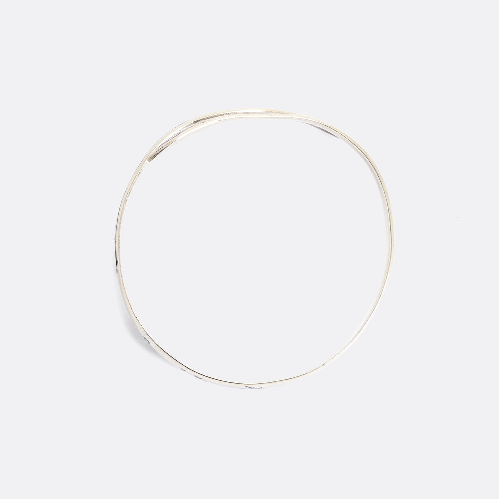 Egyptian Revival Niello Snake Bangle