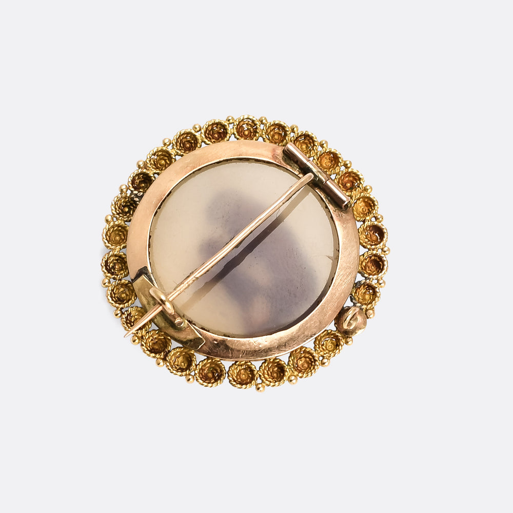 Etruscan Revival The Struggle For True Love Cameo Brooch