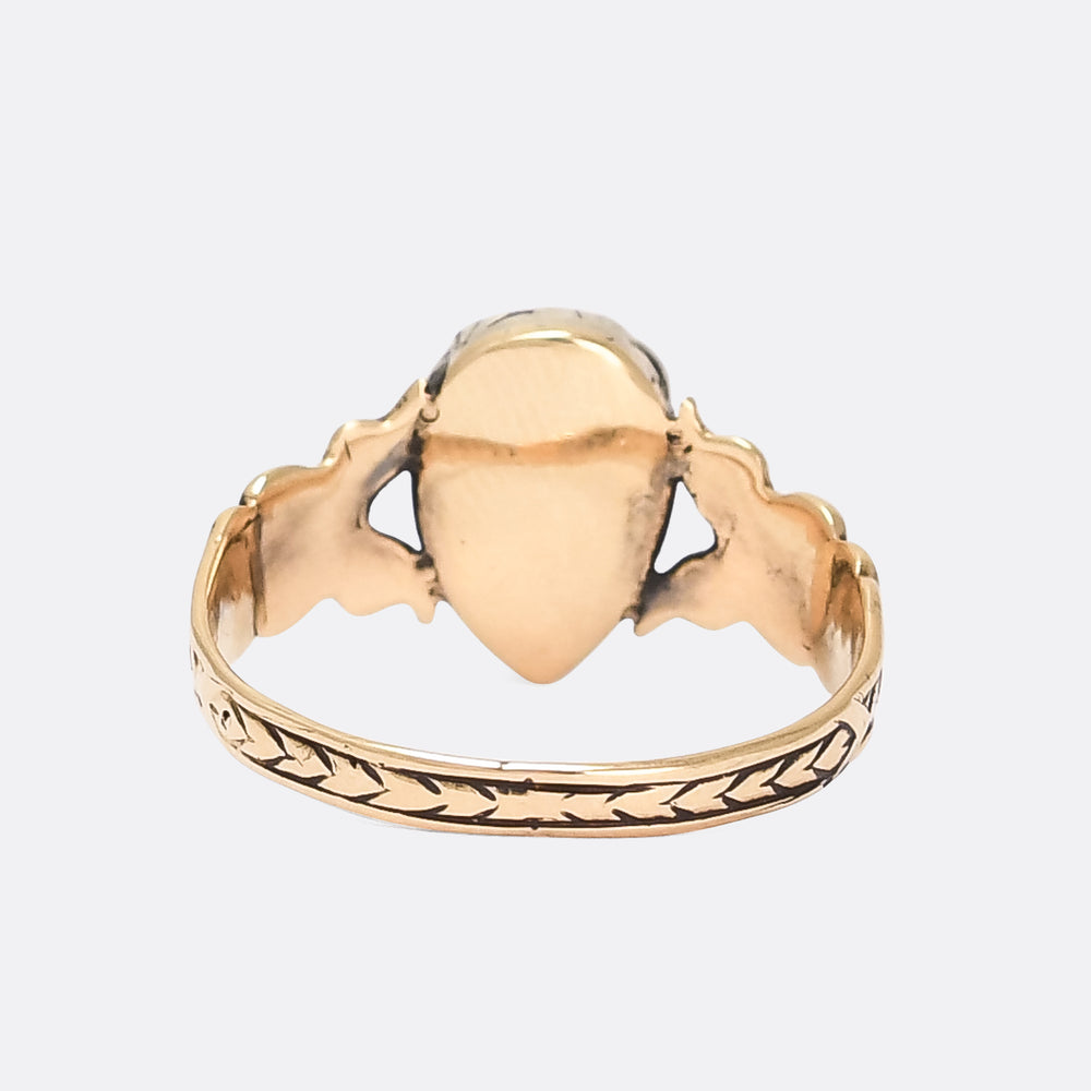 Georgian 2.30ct Pear Diamond Solitaire Ring