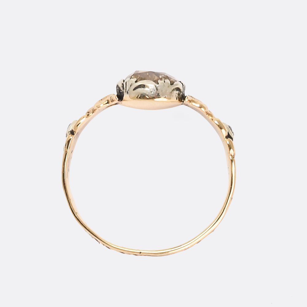 Georgian 2.30ct Pear Diamond Solitaire Ring