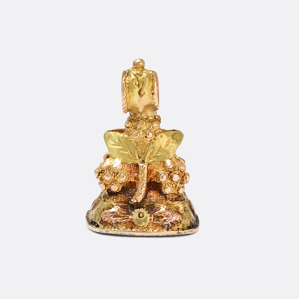 Georgian Amethyst NEWS Intaglio Seal Fob Pendant