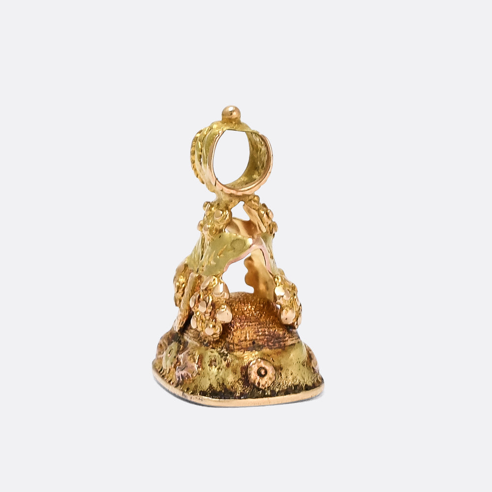 Georgian Amethyst NEWS Intaglio Seal Fob Pendant