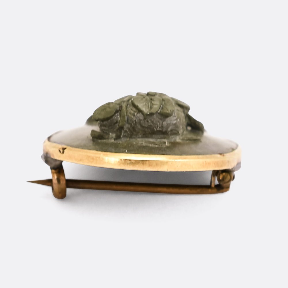 Georgian Baccante Lava Cameo Brooch