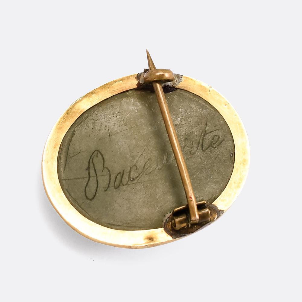 Georgian Baccante Lava Cameo Brooch