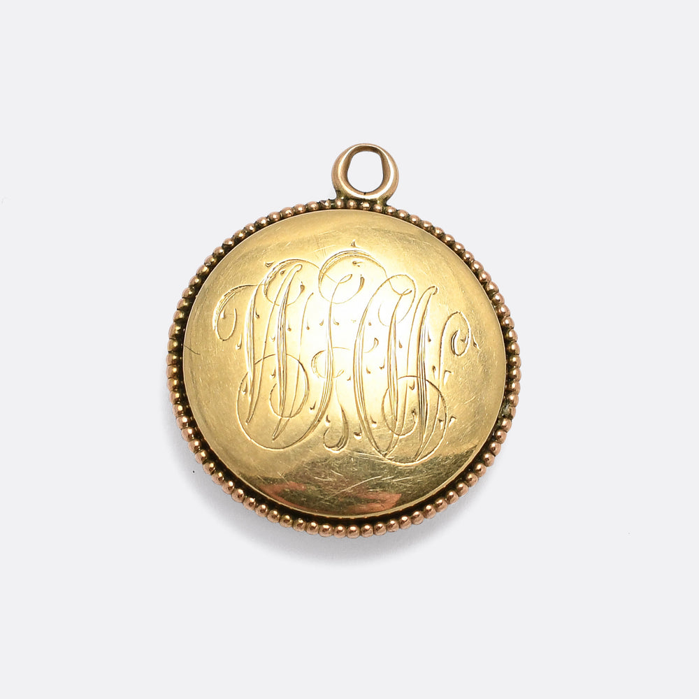 Georgian Cockfight Miniature Painting Pendant