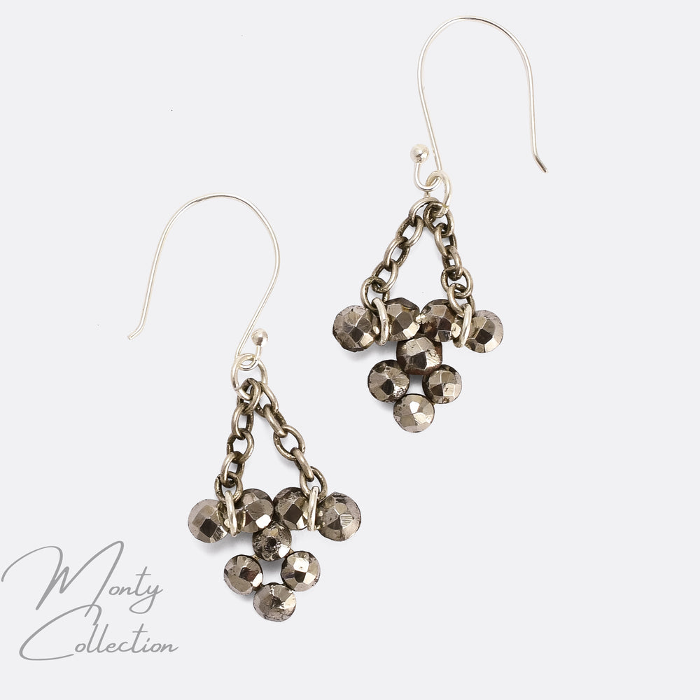 Georgian Cut Steel Triangle Earrings