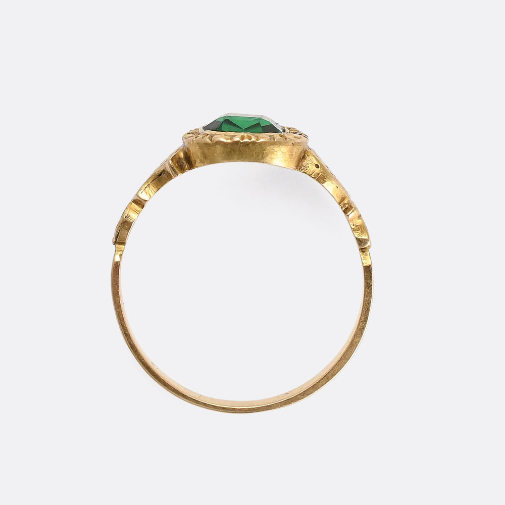 Georgian Emerald Paste Single-Stone Ring