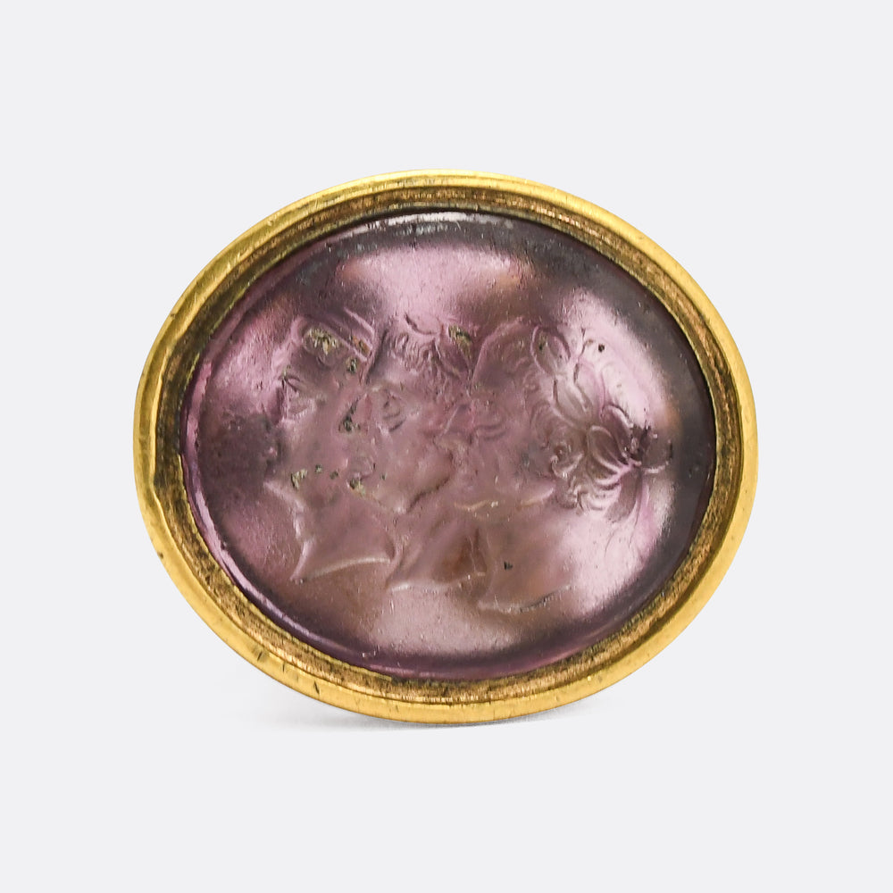 Georgian First Roman Triumvirate Intaglio Seal Fob