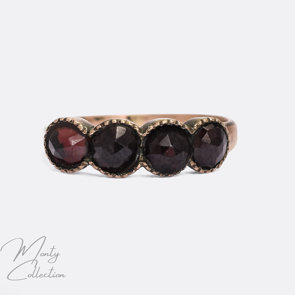 Georgian Garnet Four-Stone Ring