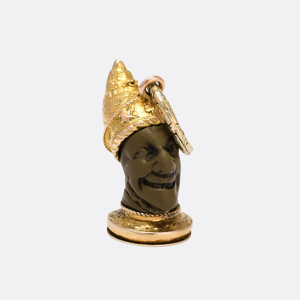 Georgian Gold & Lava Pulchinella Pendant