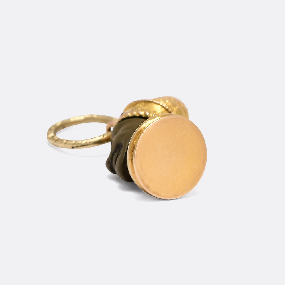 Georgian Gold & Lava Pulchinella Pendant