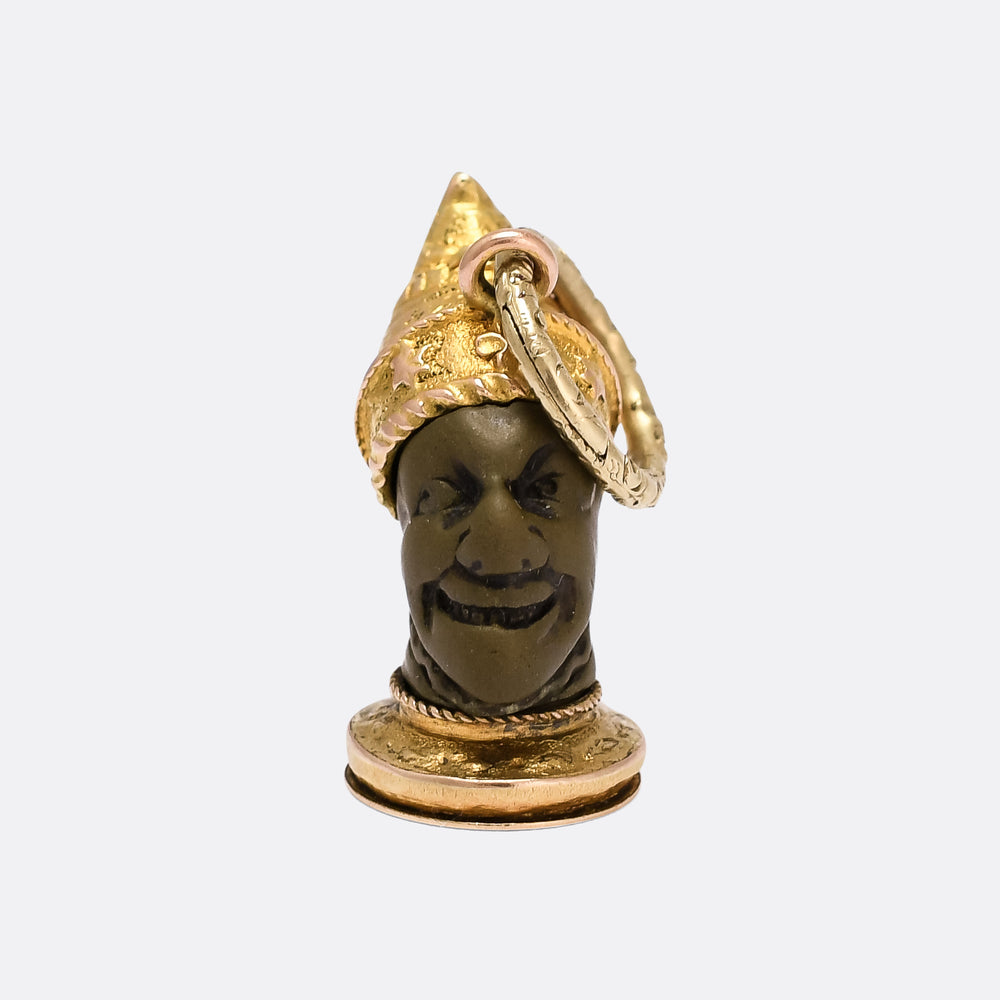 Georgian Gold & Lava Pulchinella Pendant