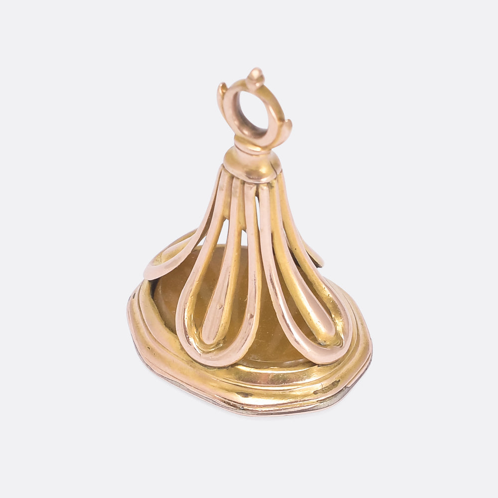 Georgian Heraldic Seal Fob Loyalty = Right