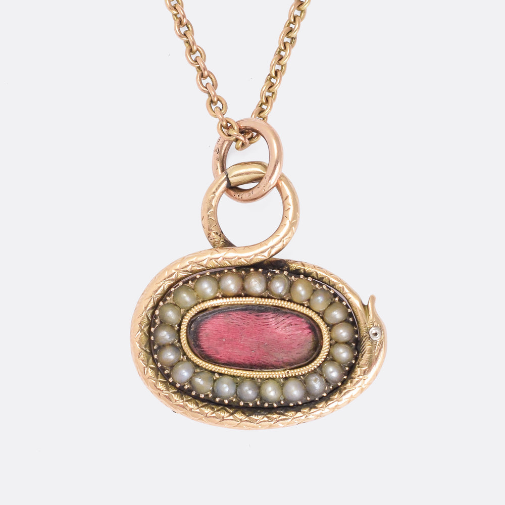 Georgian Ouroboros Snake Locket