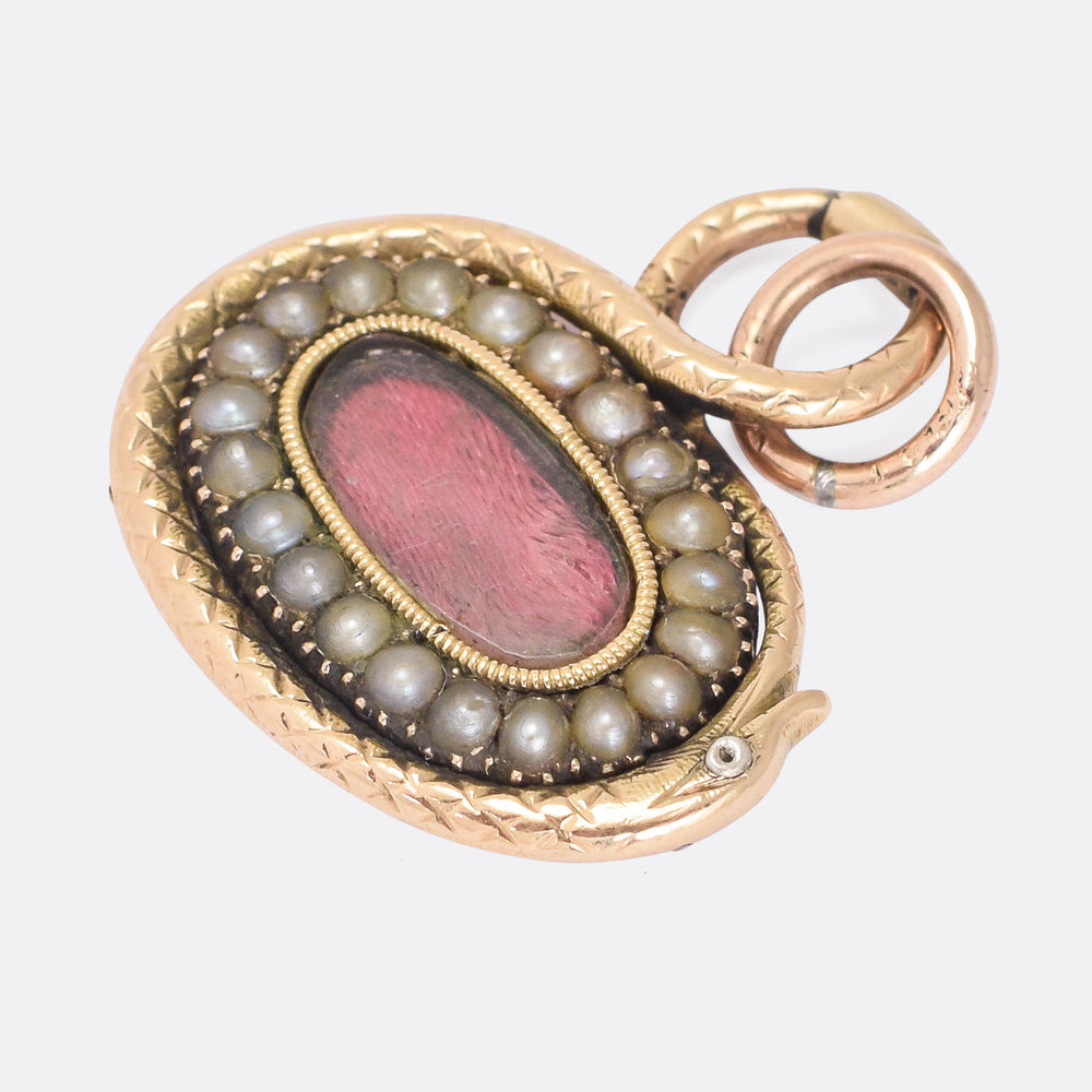 Georgian Ouroboros Snake Locket