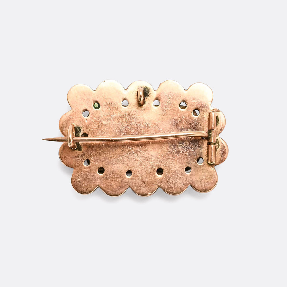 Georgian Pearl & Paste Mourning Brooch