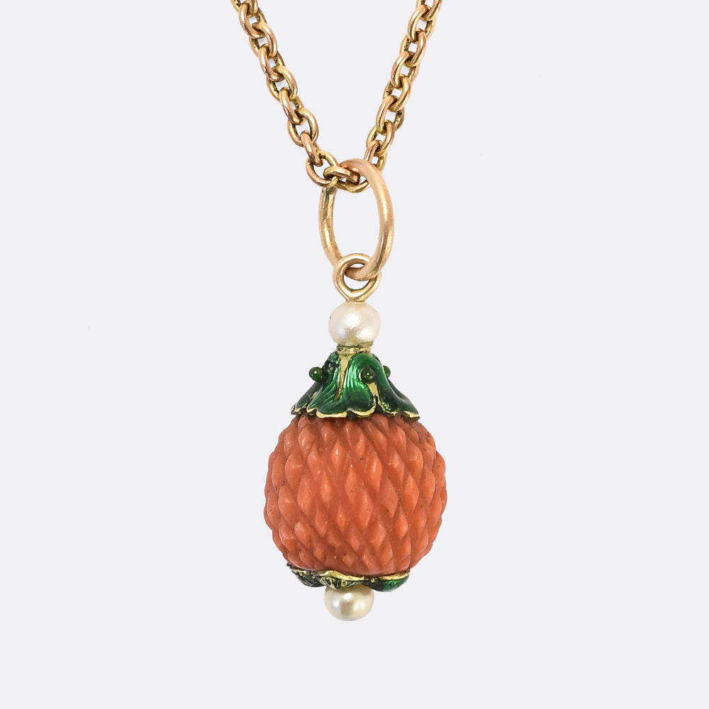 Georgian Pineapple Charm Pendant