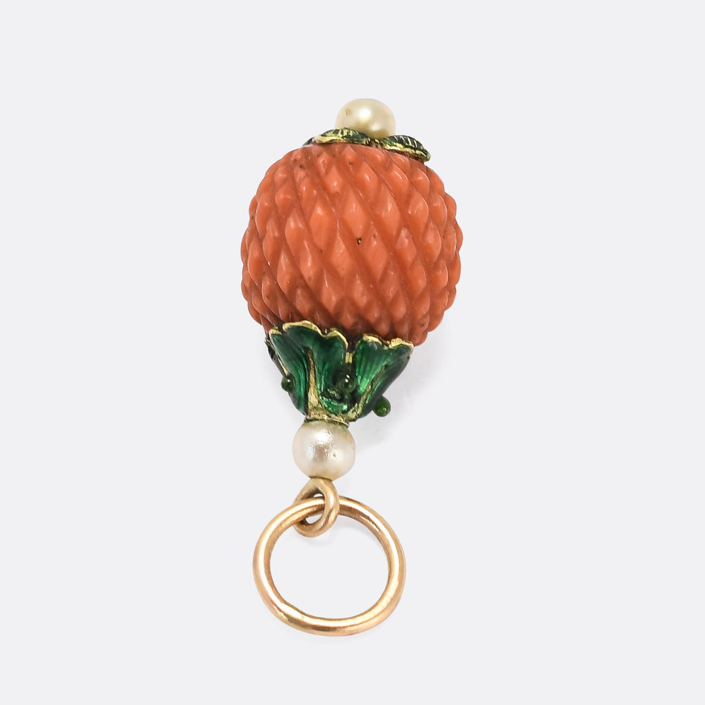 Georgian Pineapple Charm Pendant
