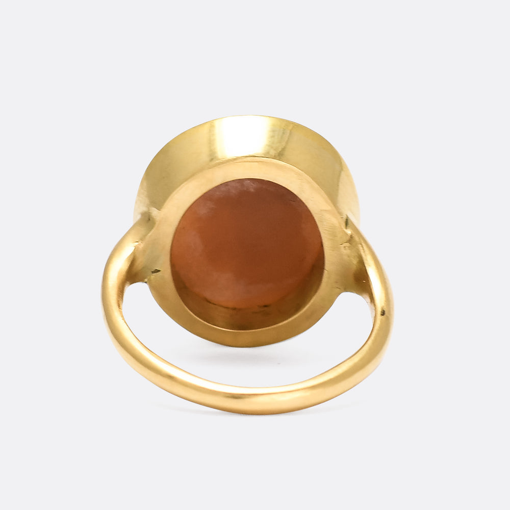 Georgian Prosopon Greek Theatre Mask Cameo Ring